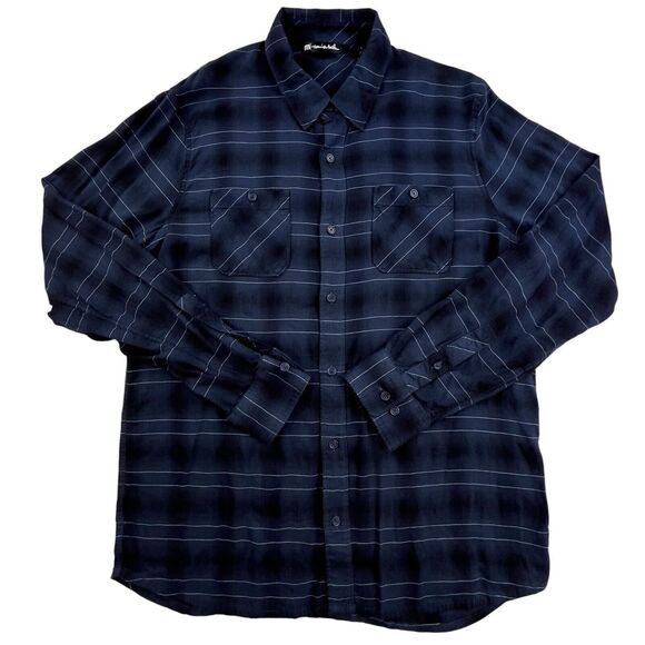 Travis Mathew Navy Blue Casual Button Down Shirt - Picture 2 of 12